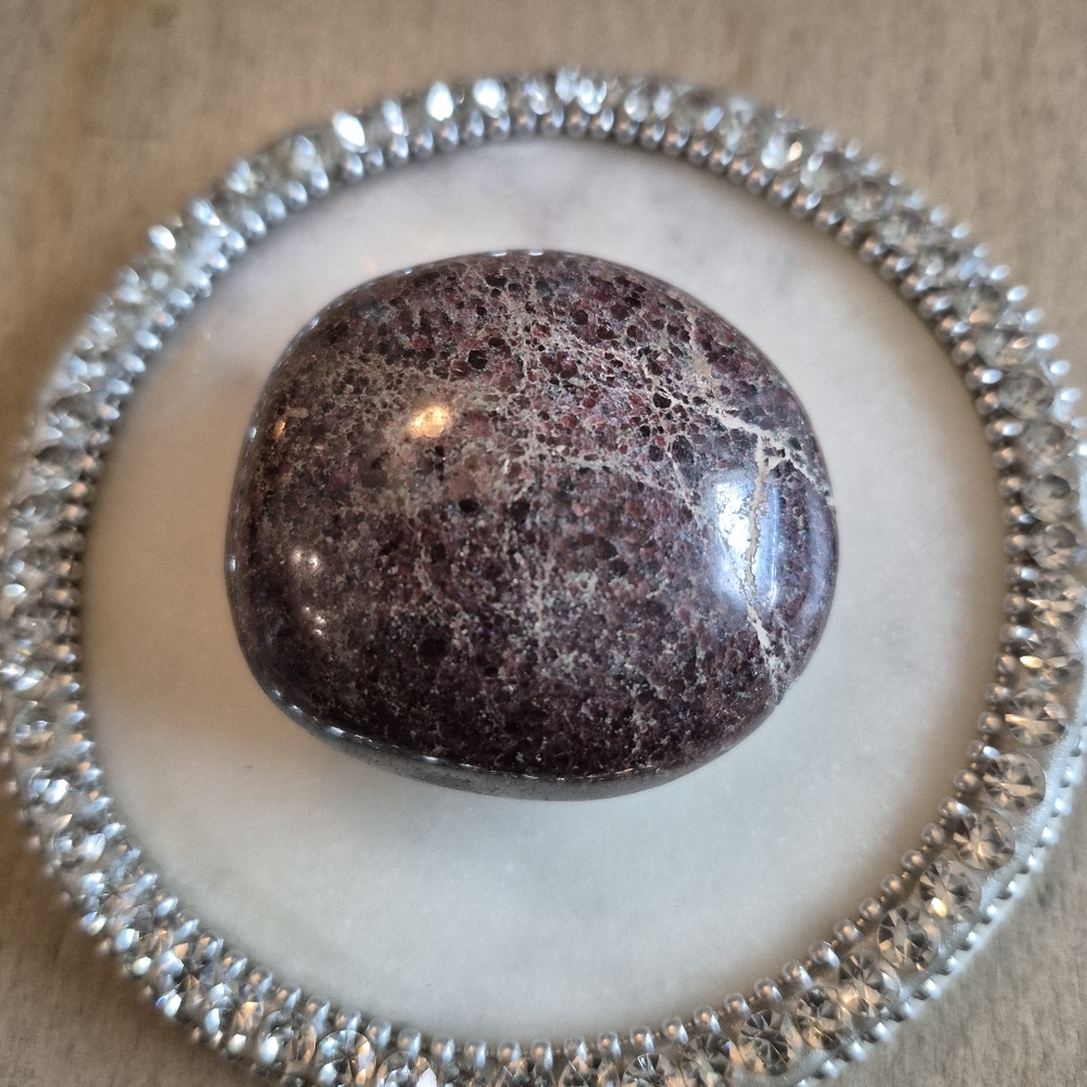 Natural Llanite Jasper Que Serra Palm Stone #1 New